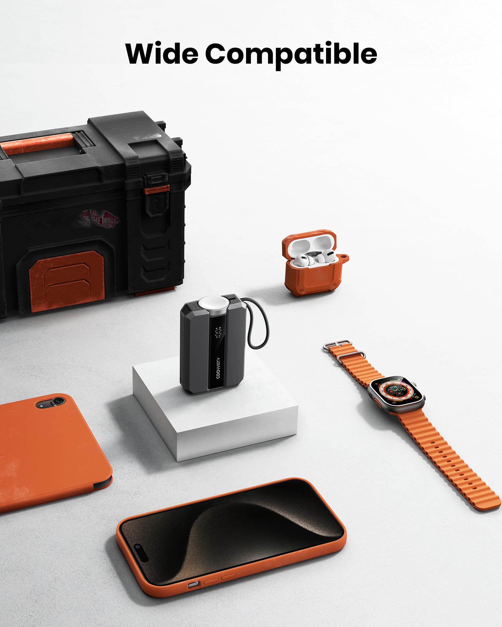 Coowisty Power bank 10000mAh, USB C PowerBank 20W PD caricatore portatile da con ricarica rapida for iPhone,Compatible with Apple Watch Series 9/8/7/6/Se/5/4/3/2, iPhone15