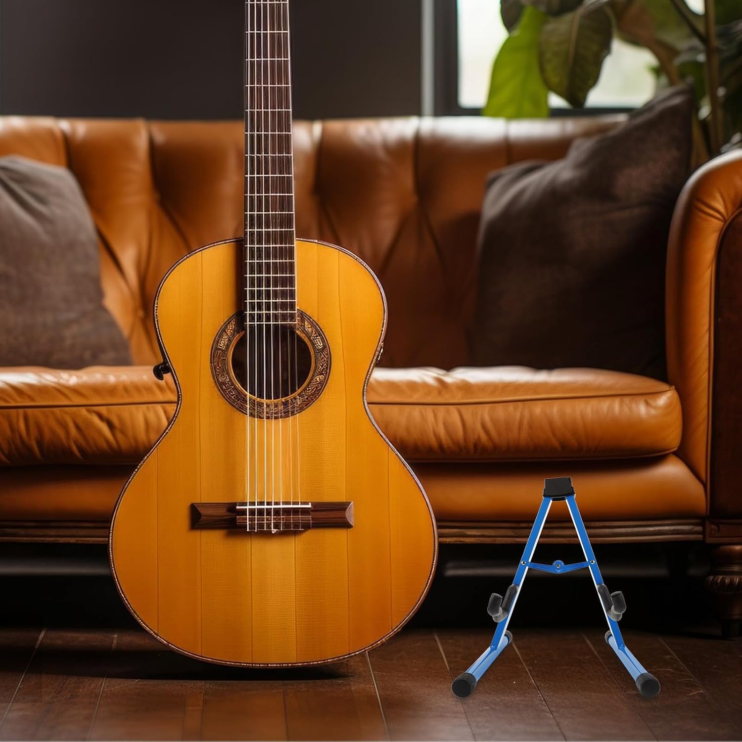 Foldable Iron a Frame Guitar Stand for Ukulele and Bass Guitar image 5