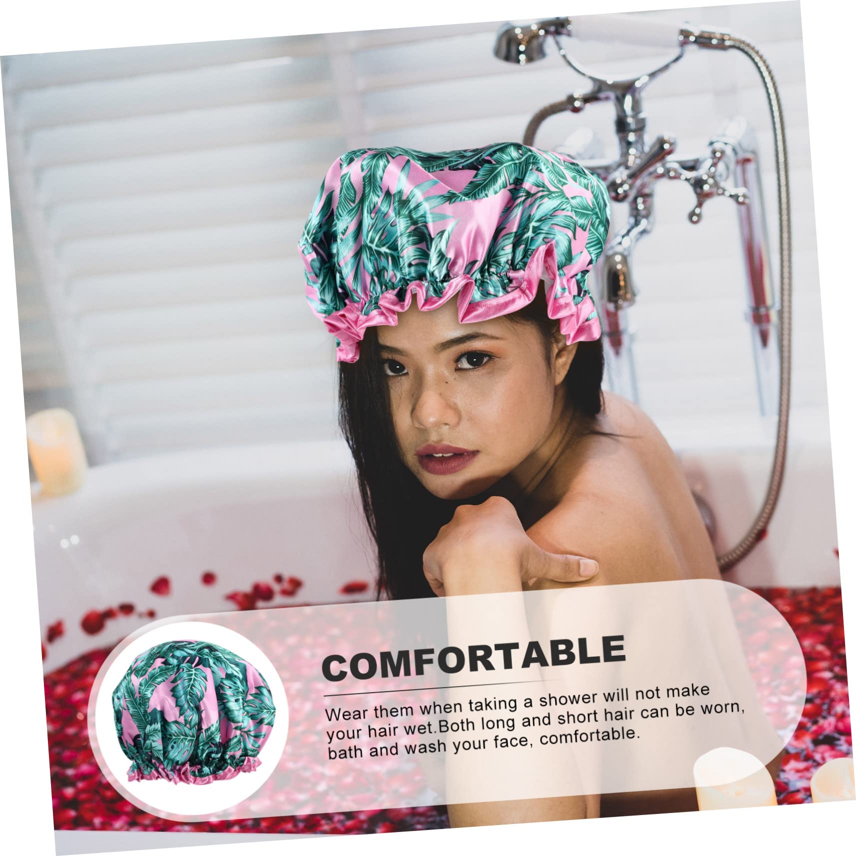 DOITOOL 9stücke Digitale Druck-duschhaube Elastische Haarschutz-kappen Für Haarfärbung Wiederverwendbare Badekappen Geeignet Für Haartypen Und Stile Optimal Für Makeup Und Pflege