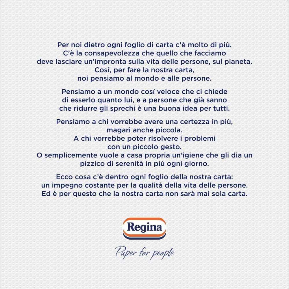 Regina 30 Rotoloni di Carta Igienica + 10 Confezioni Asciugamani Monouso | 500 Fogli a 2 Veli, Lunghi Più del Doppio dei Normali Rotoli e 100 Servizi Usa e Getta Pratici ed Igienici
