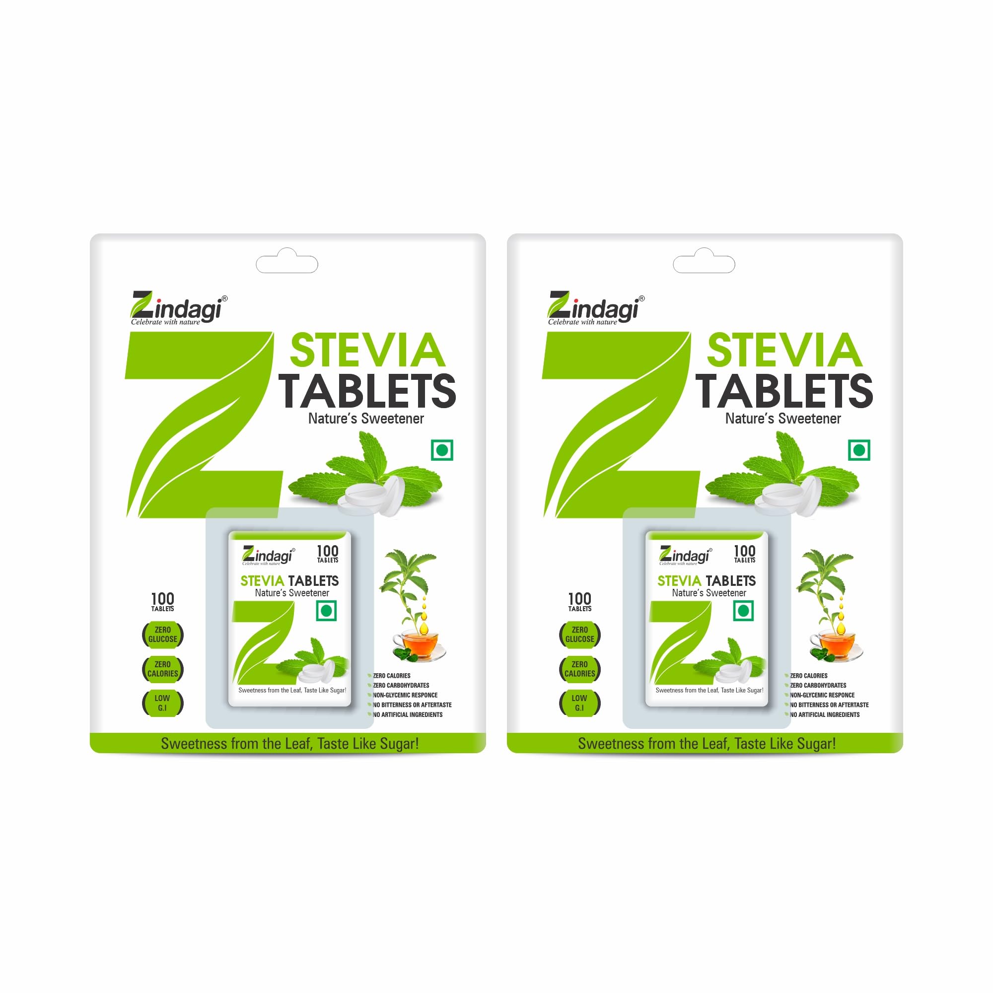 Zindagi Stevia Sugar Free Tablets | Natural & Zero Calorie Sweetener | Diabetic Friendly Sugar | 100 Tablets (B07TXYCCMZ) Amazon Price History, Amazon Price Tracker