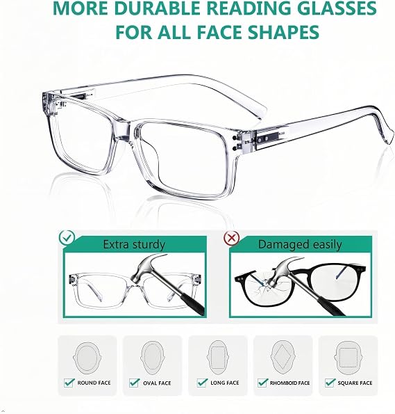 Eyekepper Reading Glasses for Men Women, Grey Tinted Lens Sunglasses