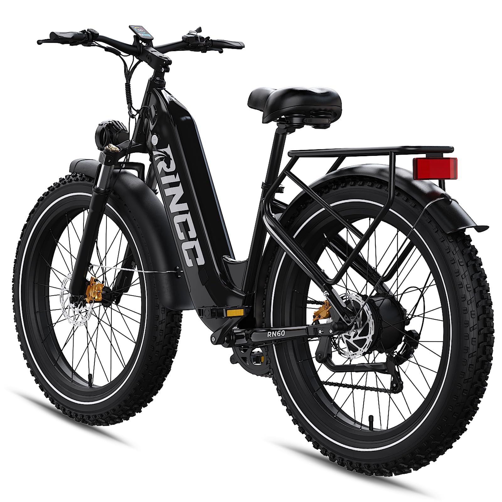 RINCC RN60 Bici Elettrica MTB,E-Bike Uomo, 960Wh 20Ah Batteria,Gamma PAS Autonomia di 100-120km,250 W,Pneumatici All Terrain Fat 26“*4,0”,Freni Idraulici Anteriori e Posteriori,7 Velocità
