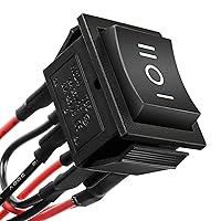 Vista 11 de QTEATAK interruptores DPST AC/DC 20A-125V, 16A-250V, 30A-24V, 35A-12V, IP66 impermeable encendido-apagado, relleno de pegamento impermeable