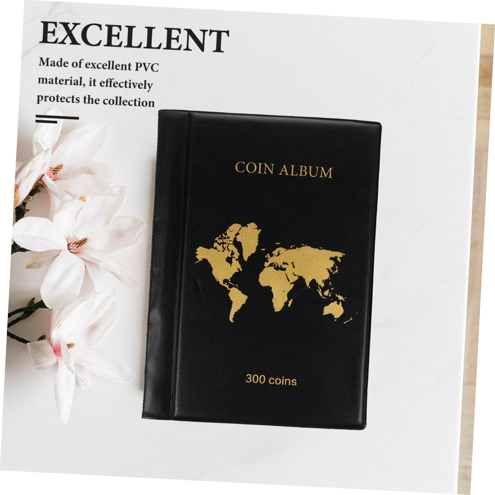 Album Monete da Collezione 300 Tasche Trasparenti in Pu per Conservazione Lungo Termine