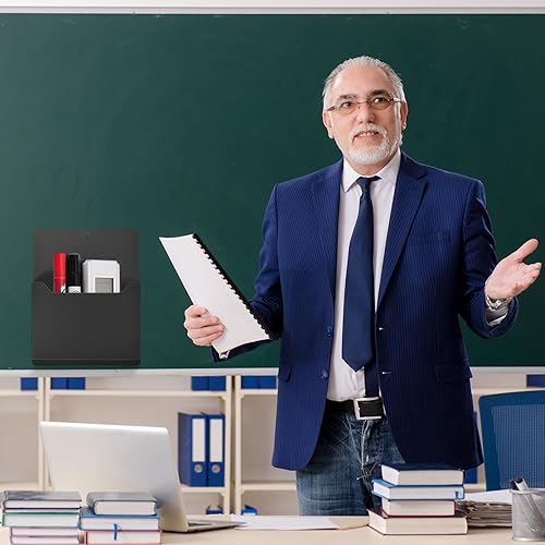 Miniatura 6 de uxcell 3 soportes magnéticos para archivos, soporte magnético de papel para refrigerador, organizador magnético de archivos de pared tamaño carta,