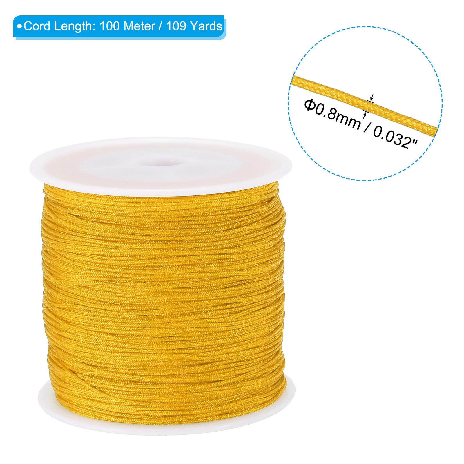PATIKIL 0.8mm x 109 Yard Nylon Satin Cord - Image 2