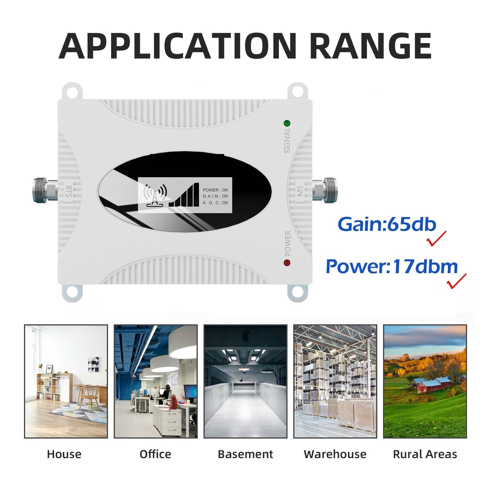 Amplificador De Señal Celular 4G B28 700 MHz LTE AGC Repetidor Teléfono Móvil Voz Y Datos For Fácil Amplia Compatibilidad(9dbi antenna set)