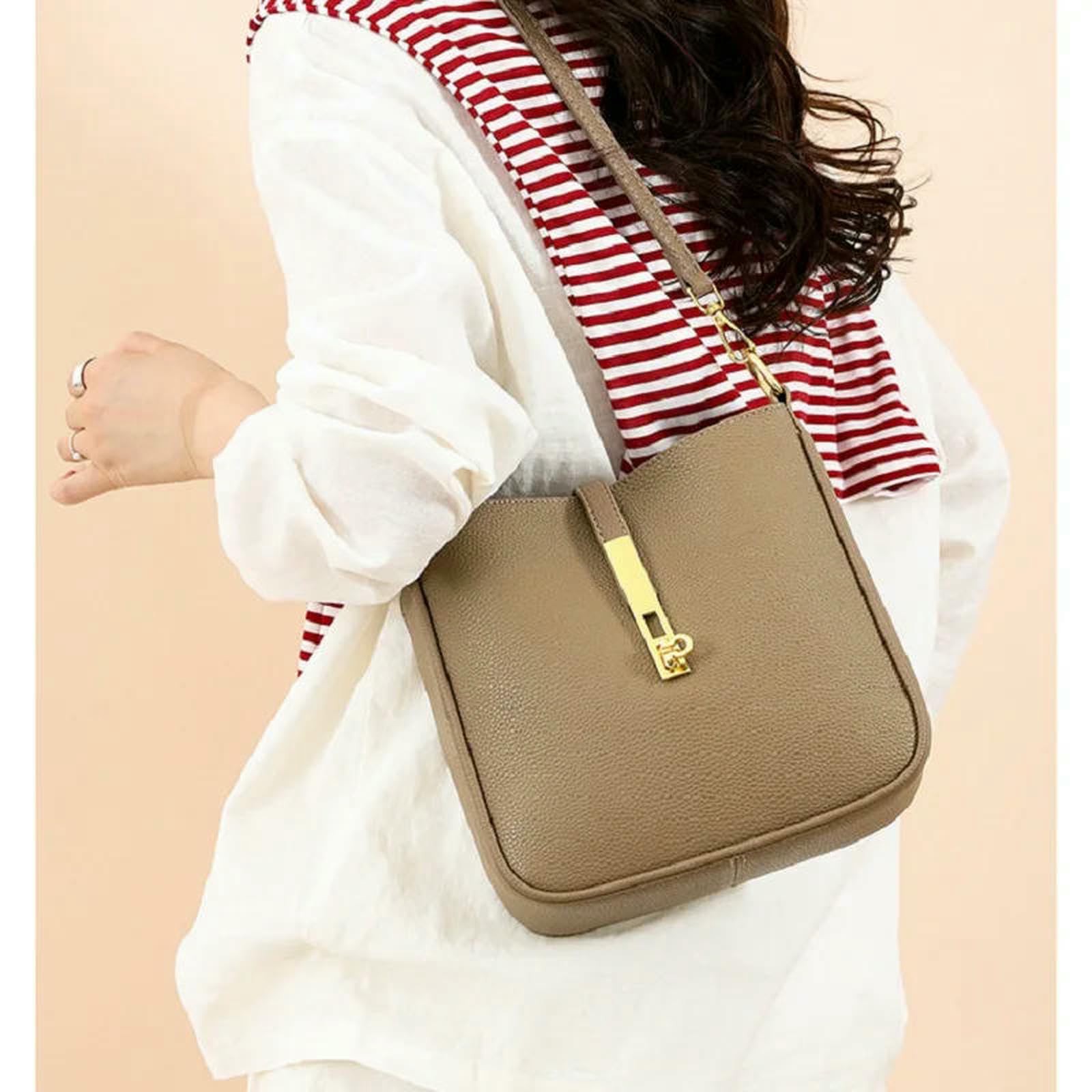 Borsa Donna Crossbody A Tracolla Leggera Pu per Le Donne-White