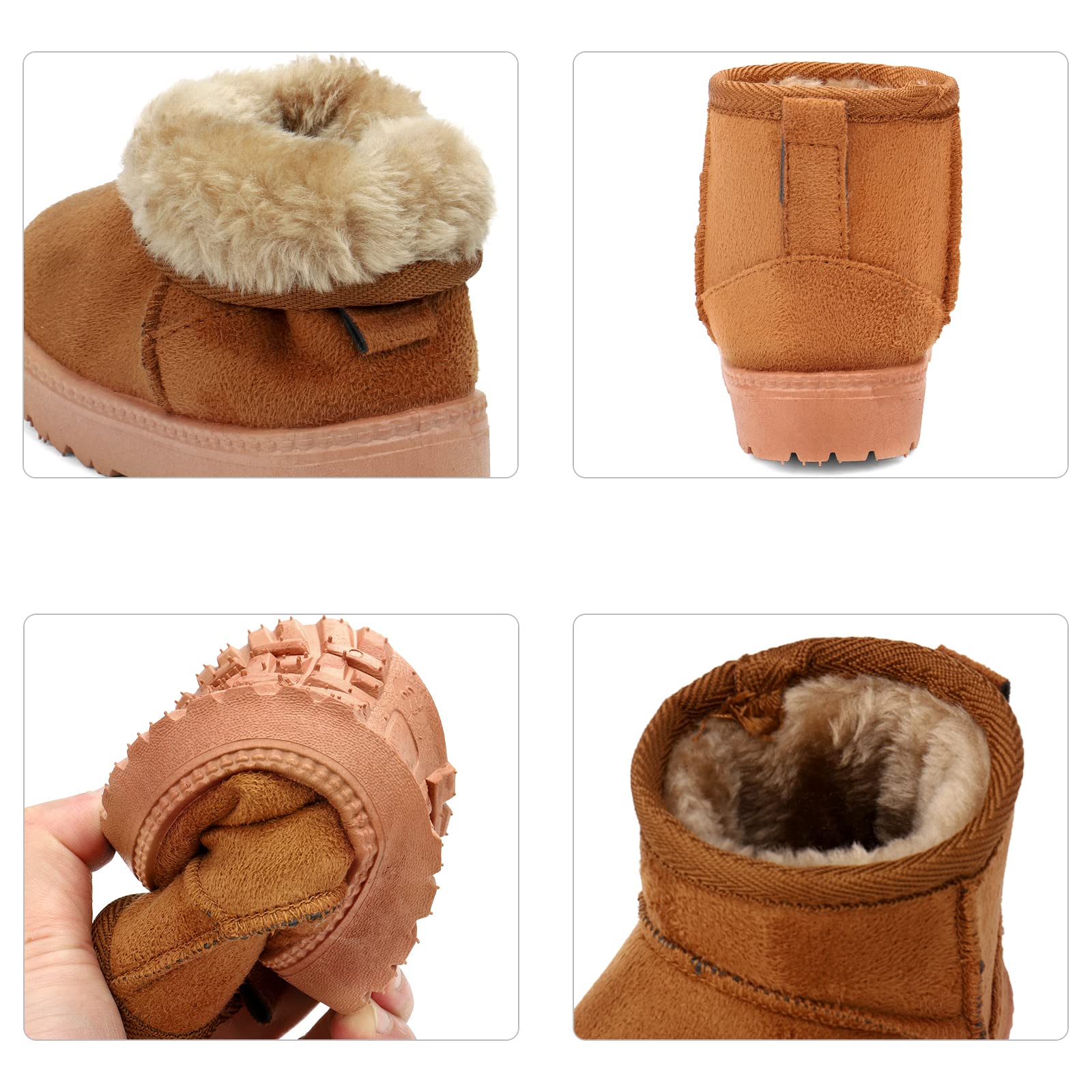 MK MATT KEELY Bebé Invierno Zapatos Niños Niña Botas de Nieve Niñito Botines de Felpa
