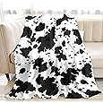 Christmas Cute Cow Print Blankets & Throws for Women & Kids - 40"x60" Highland Cow Decor for Bedroom & Gifts