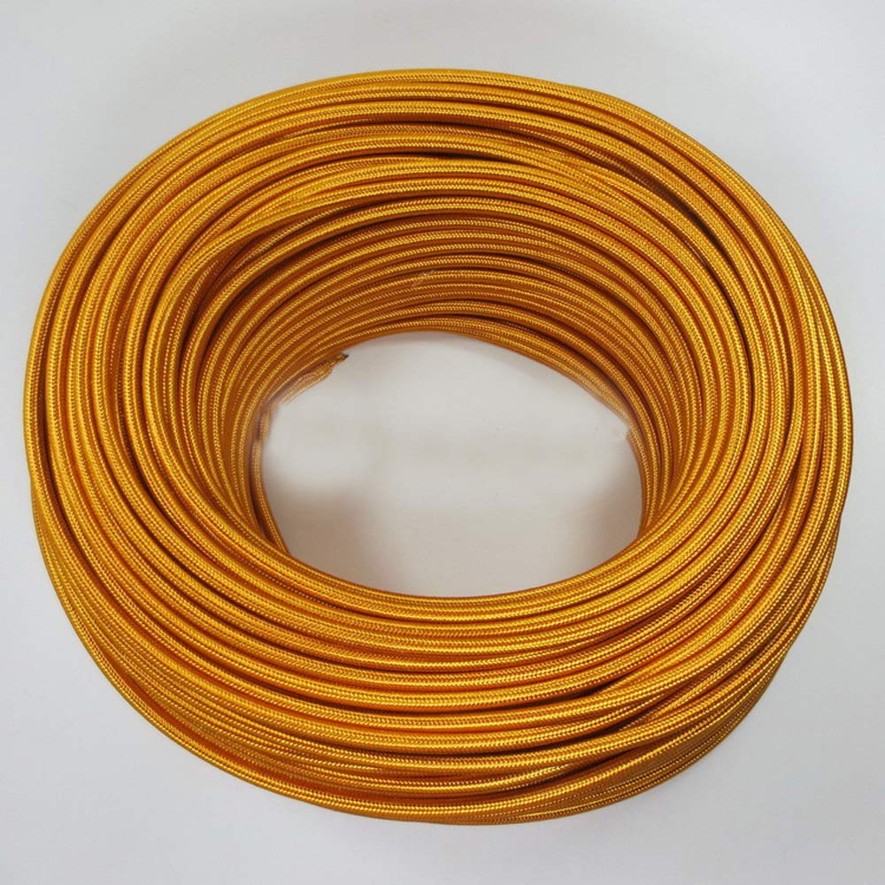 Vintage Stoffkabel 1 Meter – 3-adrig, 0,75 Mm², Rund, Flexibel – Für Lampen, Ventilatoren, Retro-Elektrik
