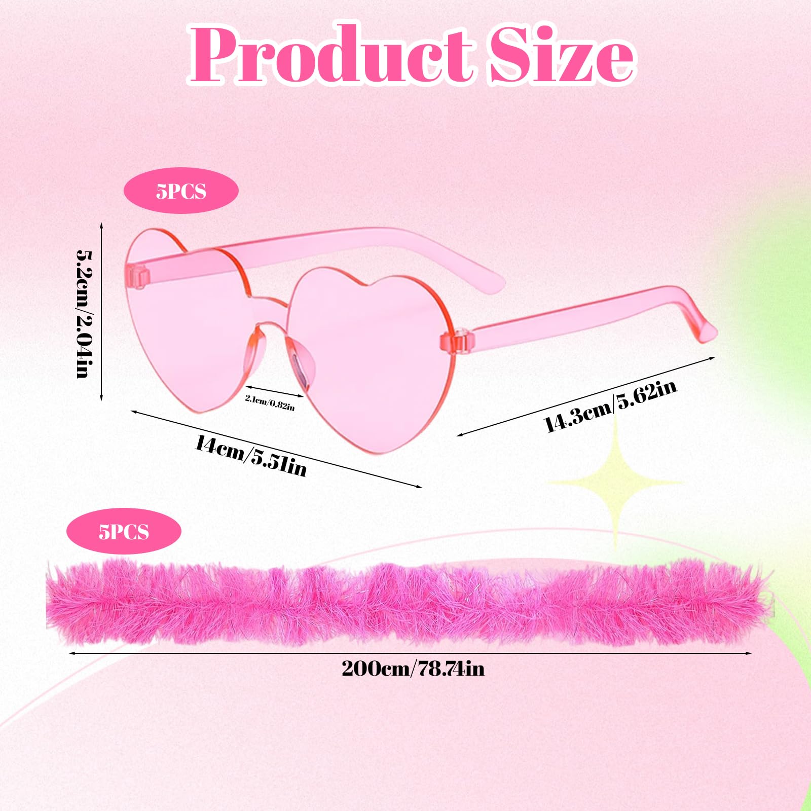 10Pcs Pink Feather Boa, Feather Boa, Artificial Fluffy Pink Feathers Multi Piece Set Decoration - Image 2