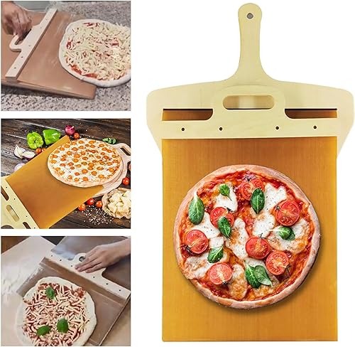 Pala deslizante para pizza, la paleta deslizante que transfiere pizza, espátula antiadherente para hornos, paleta inteligente, herramienta esencial