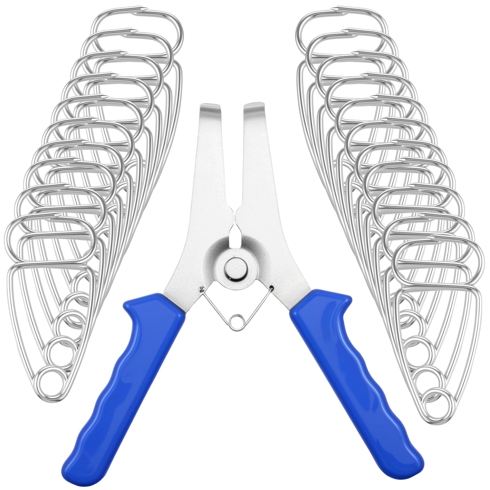 Kit de 21 pinces à ressort à onglet en acier inoxydable pour moulures