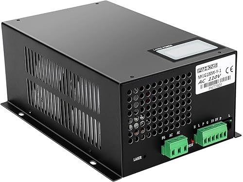 Miniatura 1 de FAHKNS Fuente de alimentación láser de 150 W para tubos láser de CO2, fuente de alimentación de grabador láser para máquina de grabado láser de 110