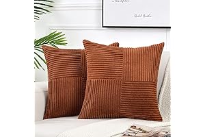 Fancy Homi 2 Packs Decorative Throw Pillow Covers for Rustic Farmhouse Decor