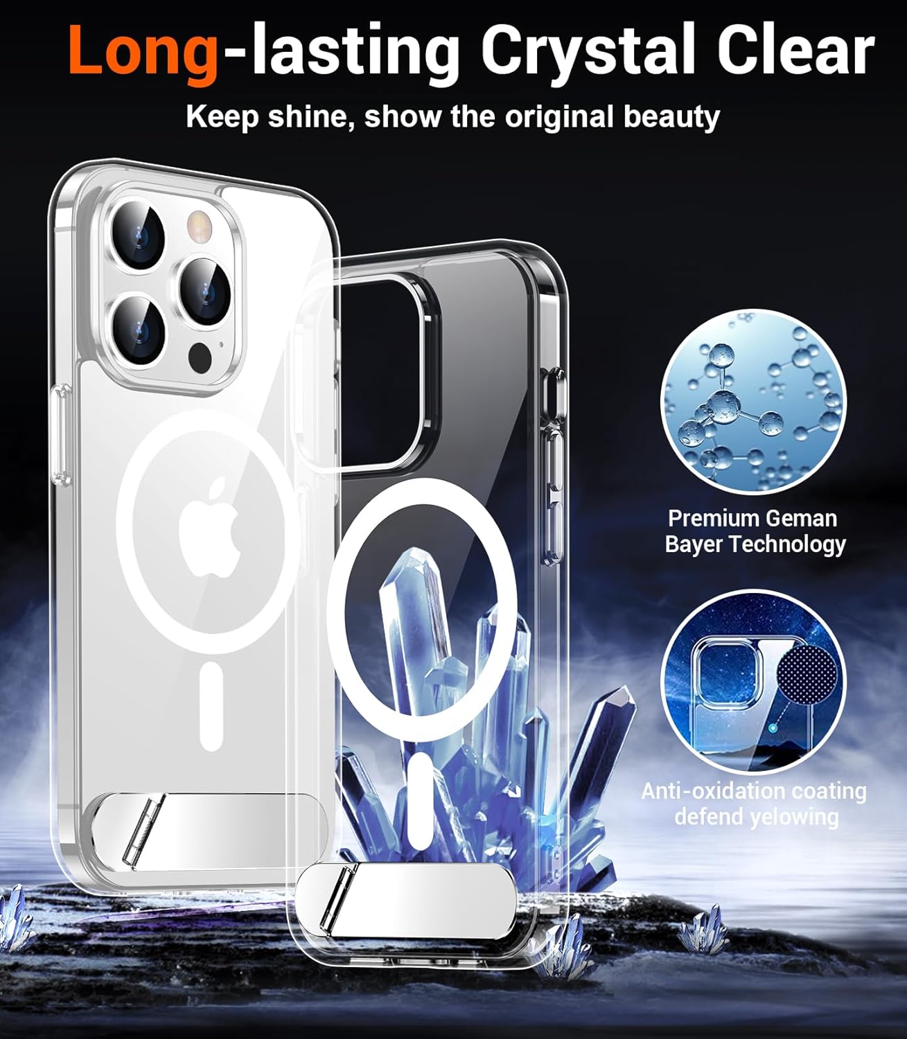 Temdan Magnetic Compatible with iPhone 14 Pro Case, [Built-in Invisible Kickstand][Compatible with MagSafe] [Military Grade Shockproof] Slim Thin Phone Case for iPhone 14 Pro 6.1 - Image 4