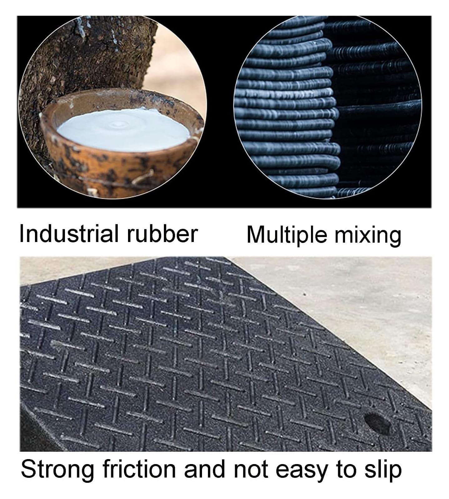 Threshold Ramp Ramp Heavy Duty Rubber Threshold Ramp for Scooter Ramp Skid Drive Kerb Ramps Steps Handicap Ramps Anti-Slip (One Color 50 * 100