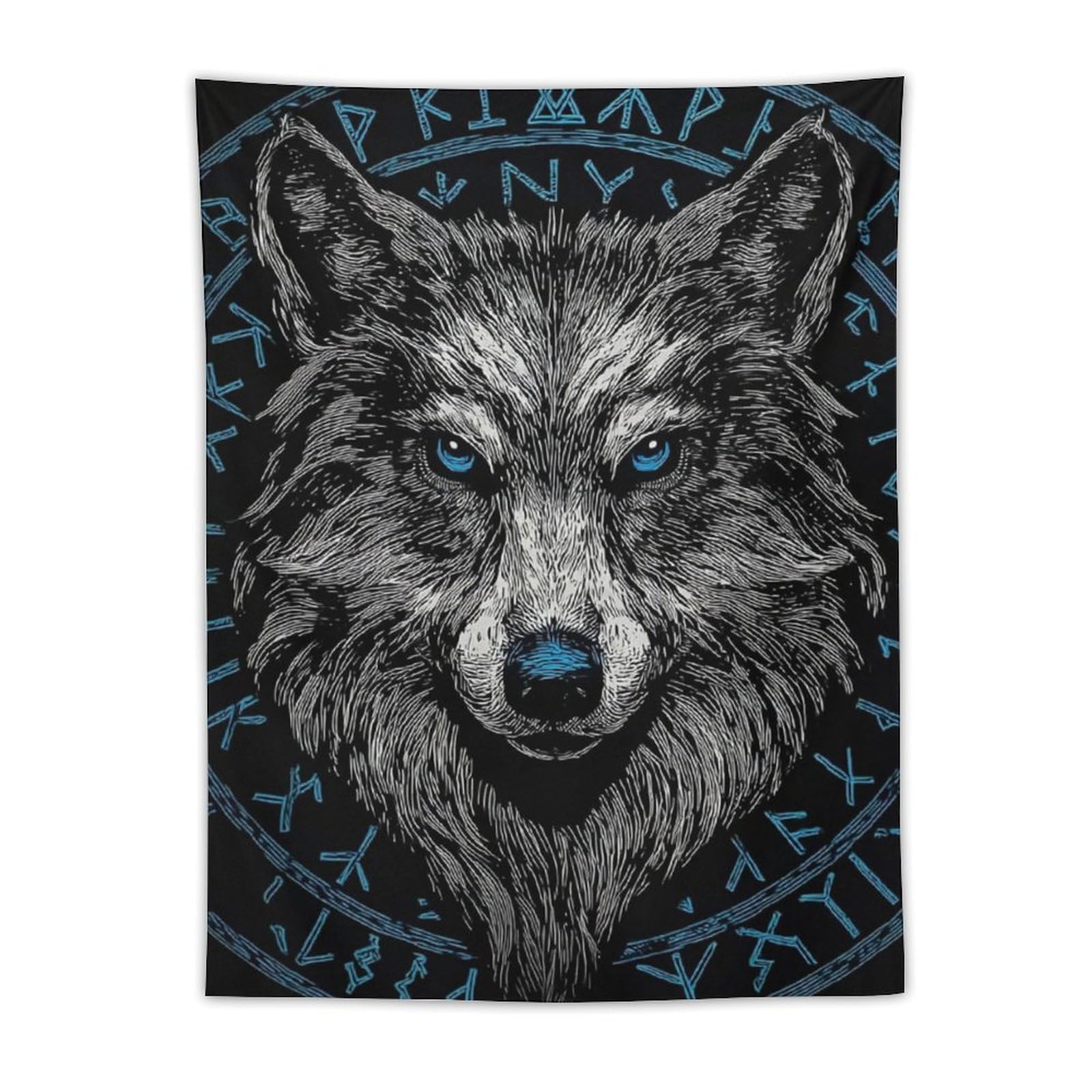 JYOUQOC Wolf Animal Norse Wolf Tapestry Wall Hanging Large Wall Art Decor Flag Backdrop for Bedroom Living Room Dorm 30"×40"