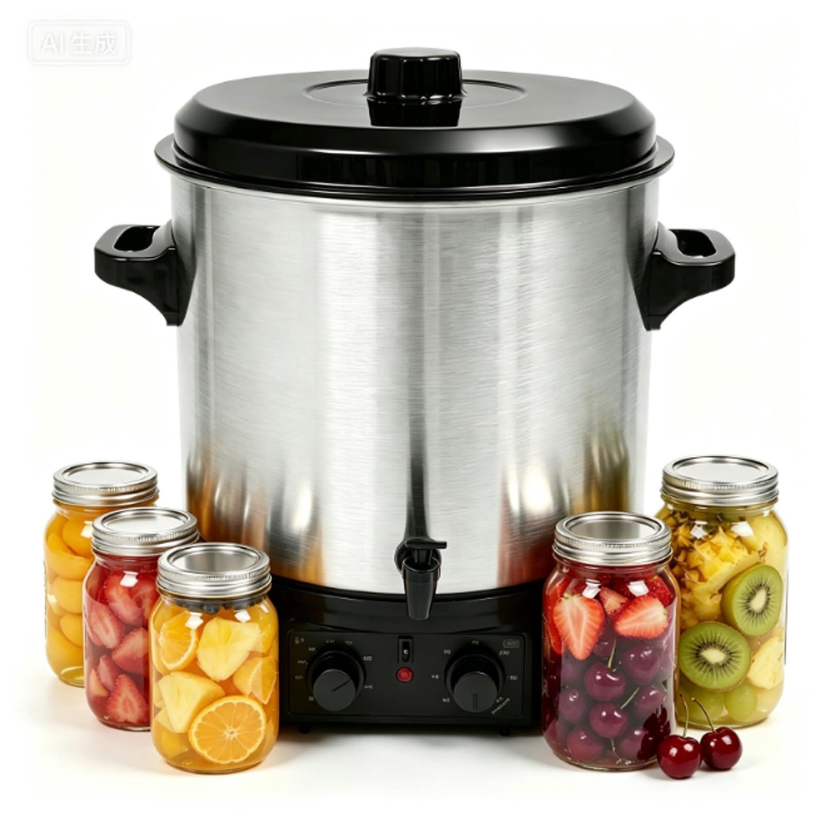 28.5QT Electric Water Bath Canner, 304 Stainless Steel Canning Pot with Digital Timer &amp; Adjustable Temp Control, 1500W Electric Canner for Home Canning Slow Cooking, Preserving Foods