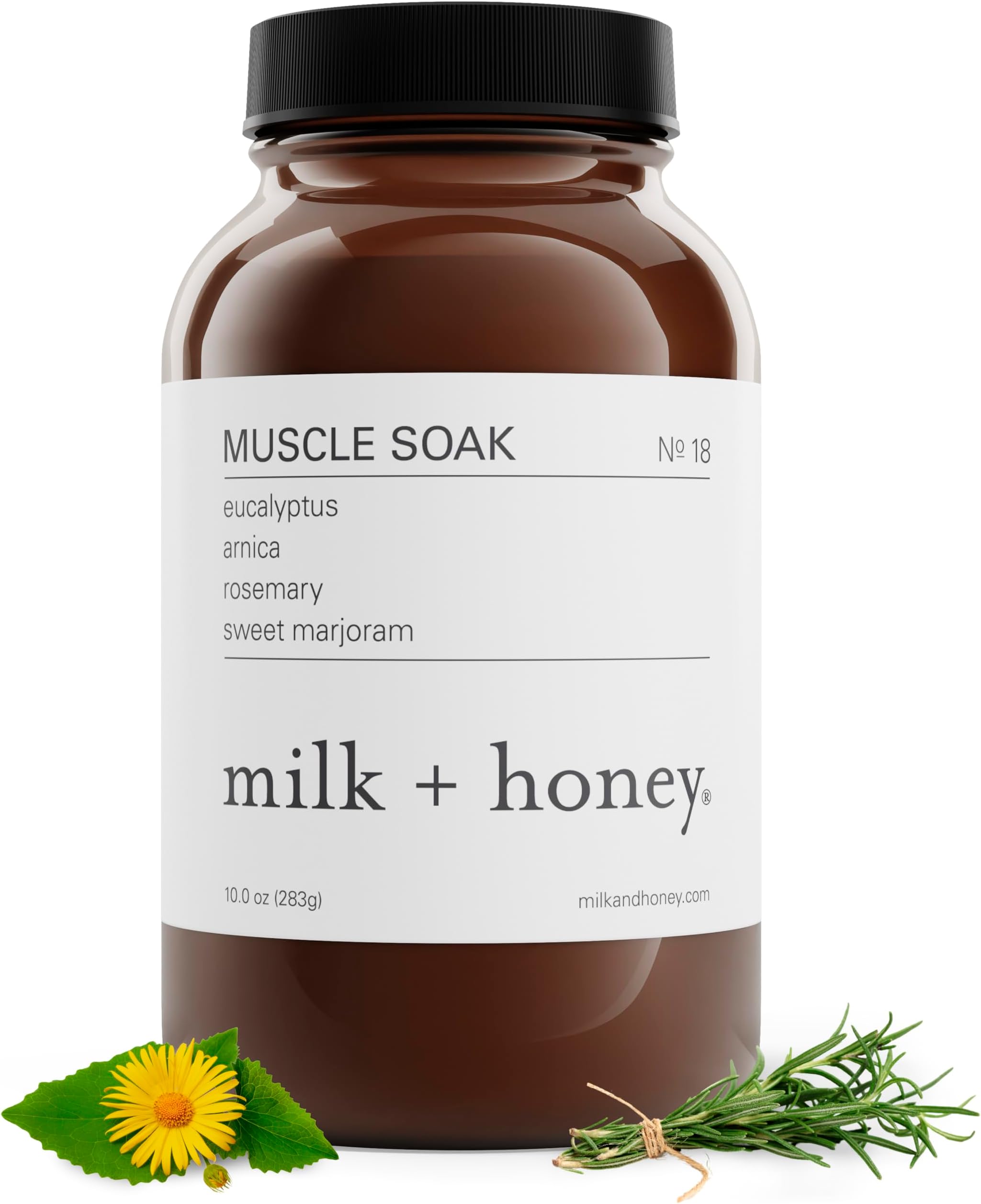Muscle and Bath Soak No. 18, Eucalyptus, Arnica, Rosemary & Sweet Marjoram, 10 oz.