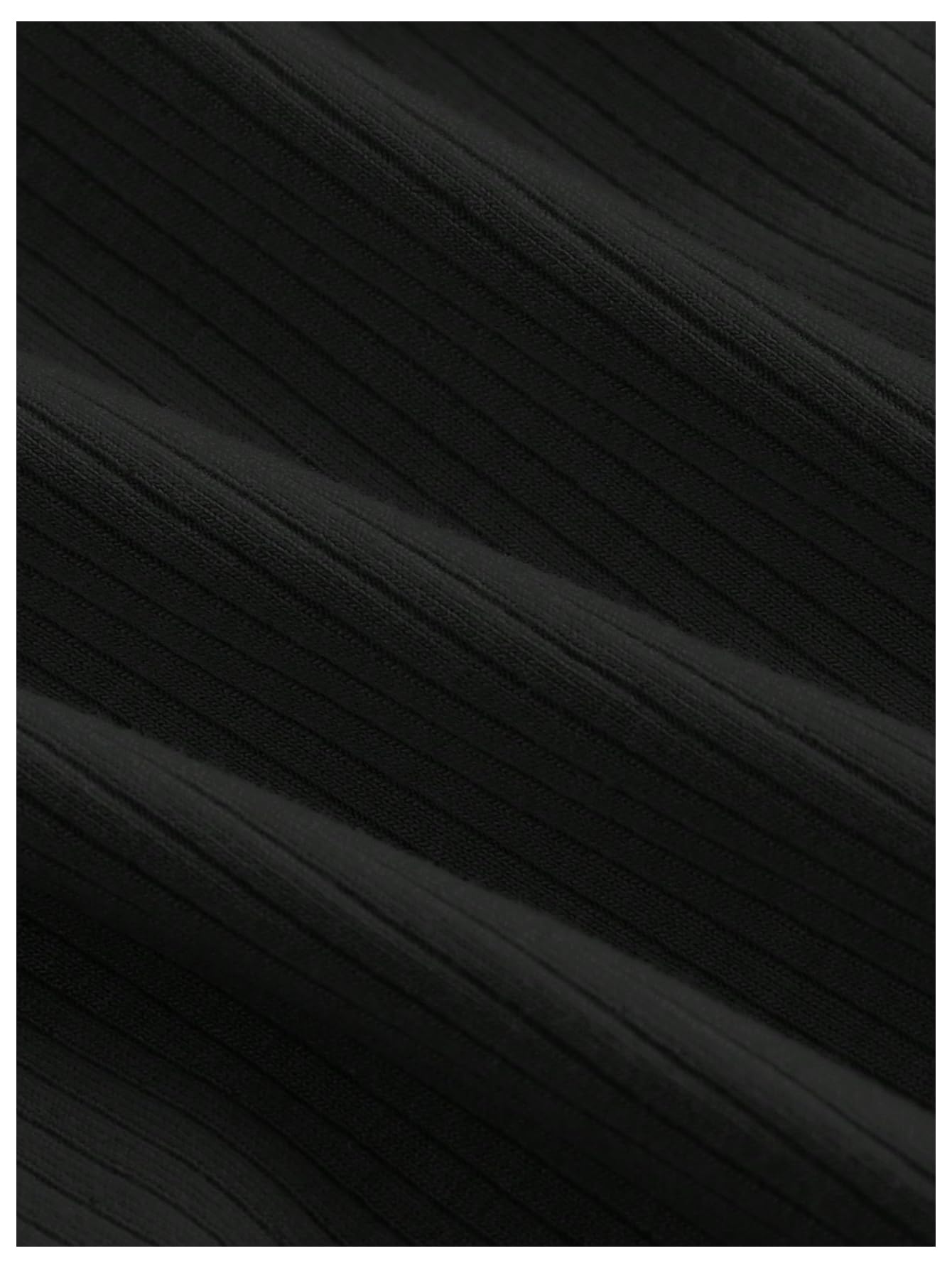 Verdusa Women's Contrast Lace Halter Neck Lettuce Trim Casual Crop Tee Tops: Large Black