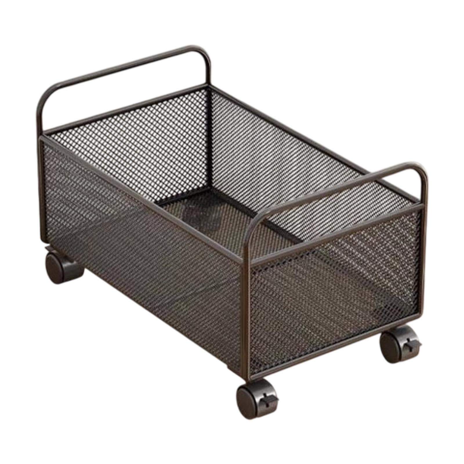Carro Archivador con Ruedas, Organizador Rodante con Ruedas, Organizador de Archivos Colgante de Malla, para Oficina, 38x30x30cm