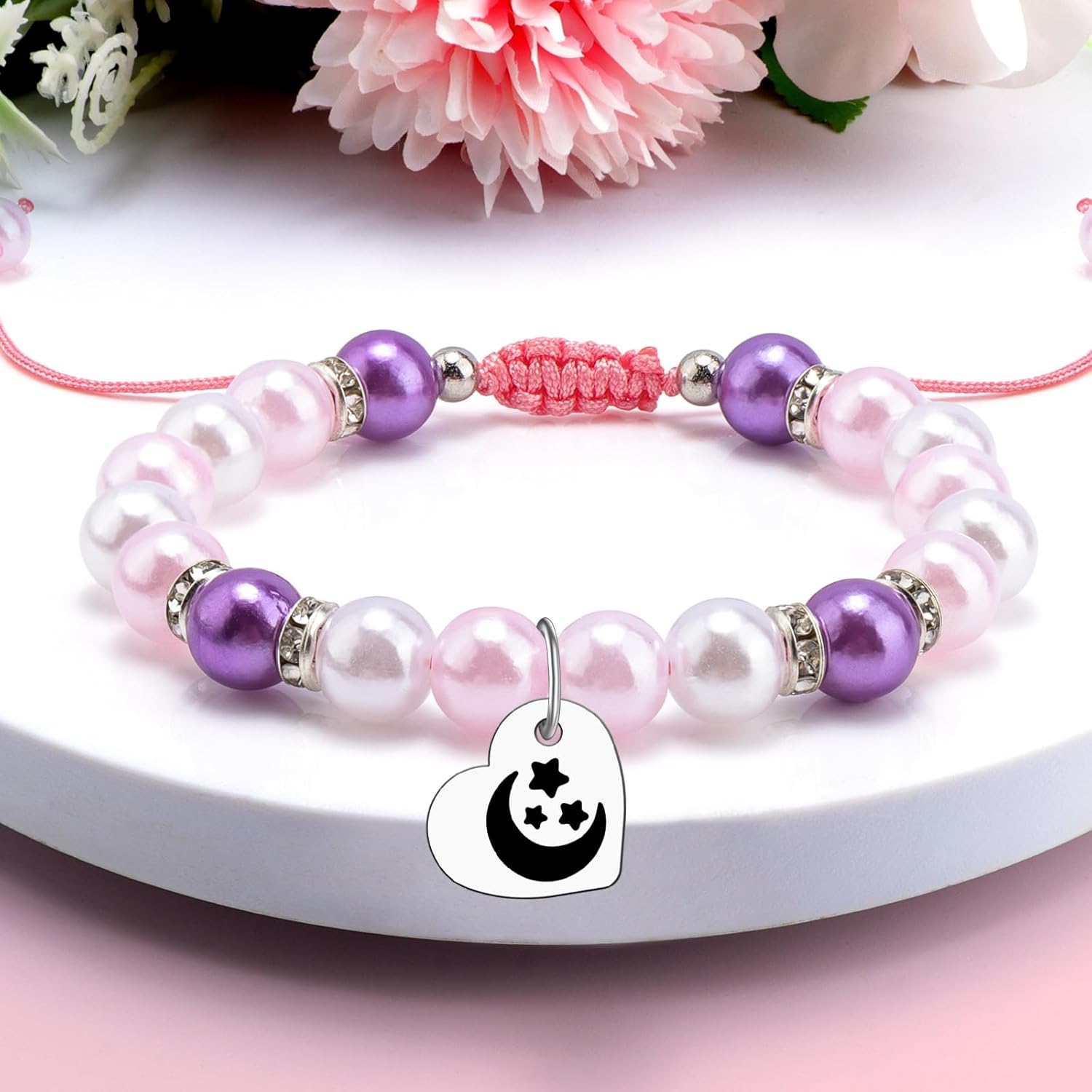 Niece Gifts from Auntie Beaded Bracelet Inspirational Gifts for Women Christmas Birthday Graduation Wedding Mother’s Day Gift for Niece Her Female from Aunt Uncle Jewelry Bracelet with Massage Card - Image 4