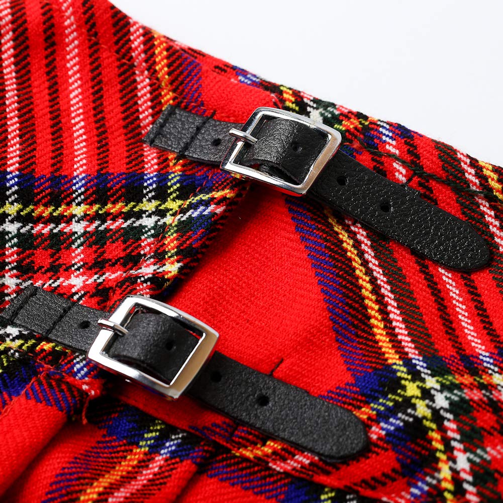Tartanista Womens Scottish Tartan 16.5" Length Mini Kilt Skirt and Pin - 6-28 — view 3