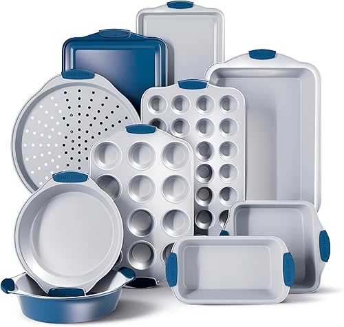 Miniatura 9 de Country Kitchen - Juego de Utensilios para Hornear Apilables Antiadherentes - Duradero, Juego de Horneado de Fácil Desmoldado - 22 Pzas. Incluye