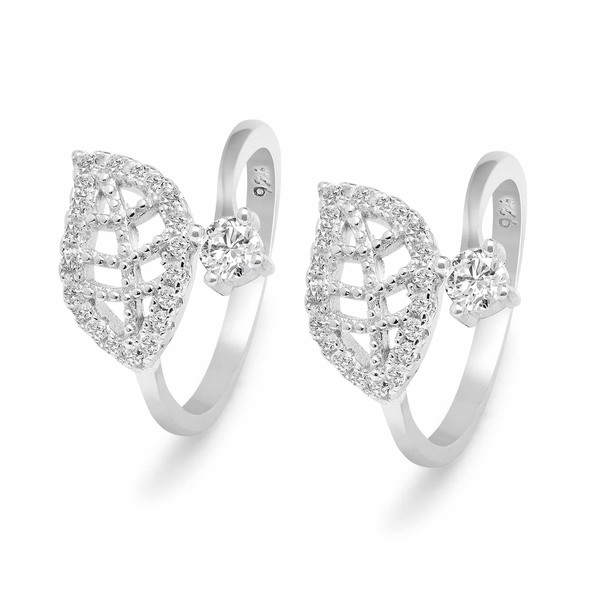 ZAVYA 925 Sterling Silver Rhodium Plated Toe-ring |Gift for Women and Girls | With Certificate of Authencity and 925 Hallmark