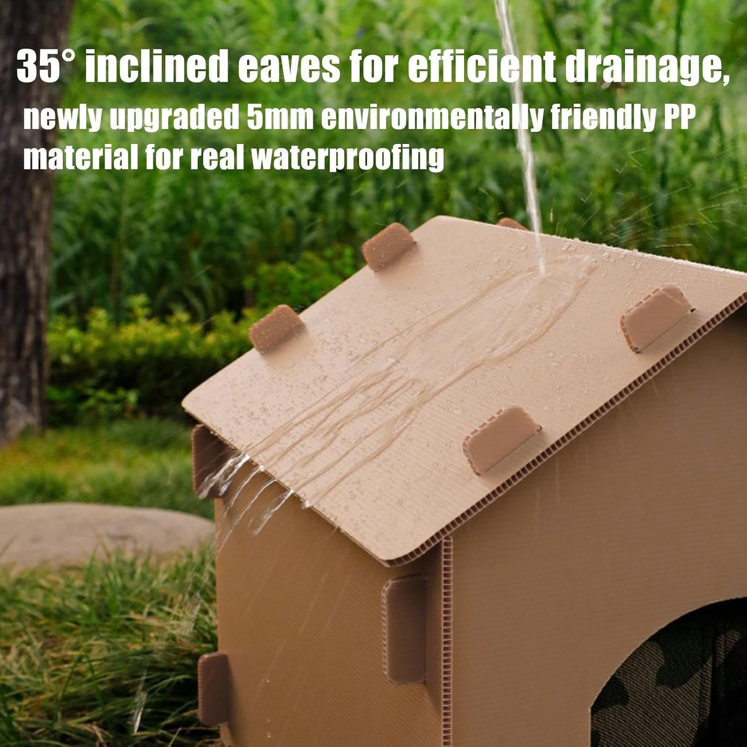 Stray Cat House - Waterproof Foldable Secure Pet House,Stray Cat Warm Shelter Enclosure - for Community Balcony Patio Garden Yard Lawn Roadside Garage