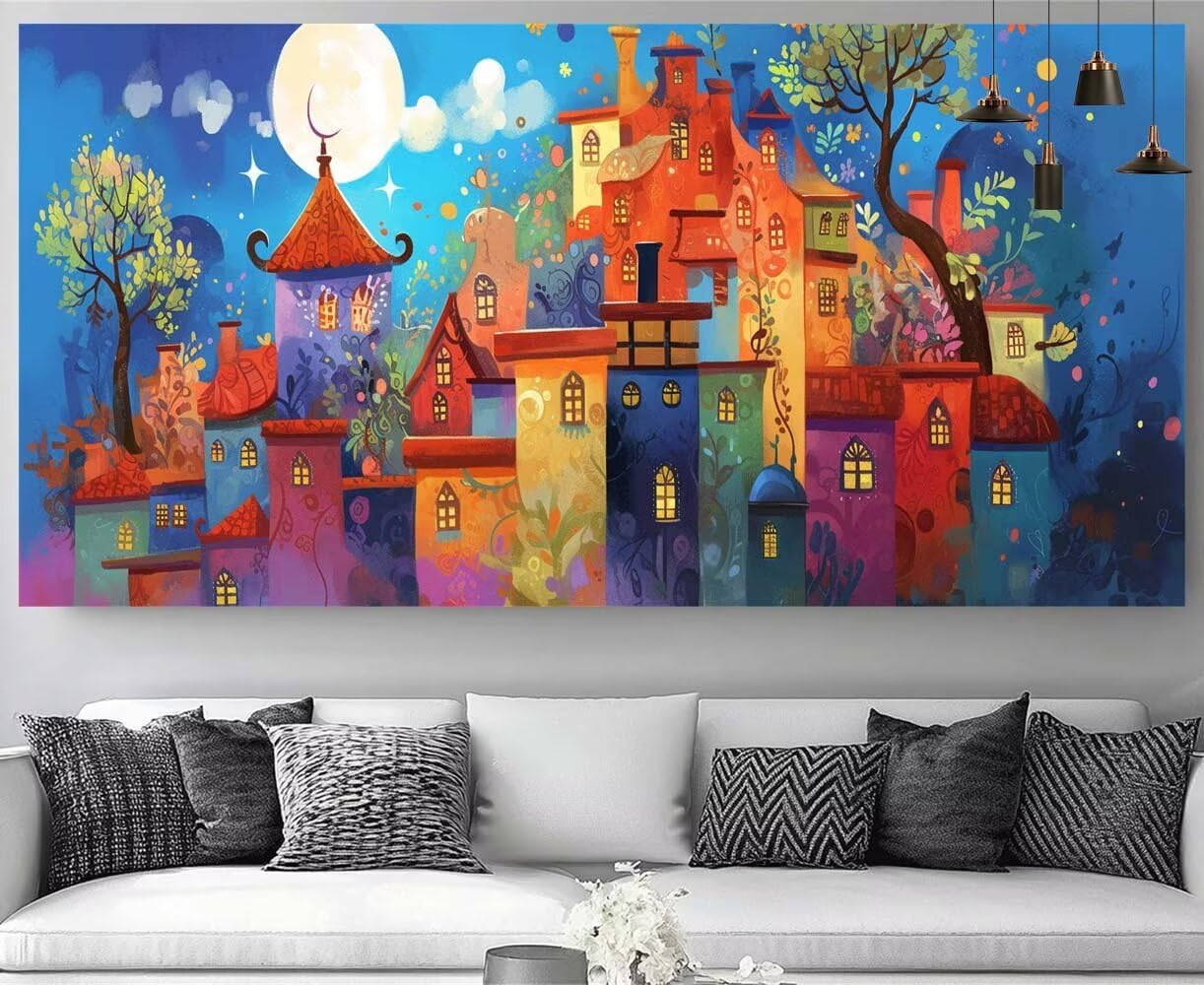 Peinture diamant enfant pour décorer la chambre : broderie kit complet lune 5D - 8