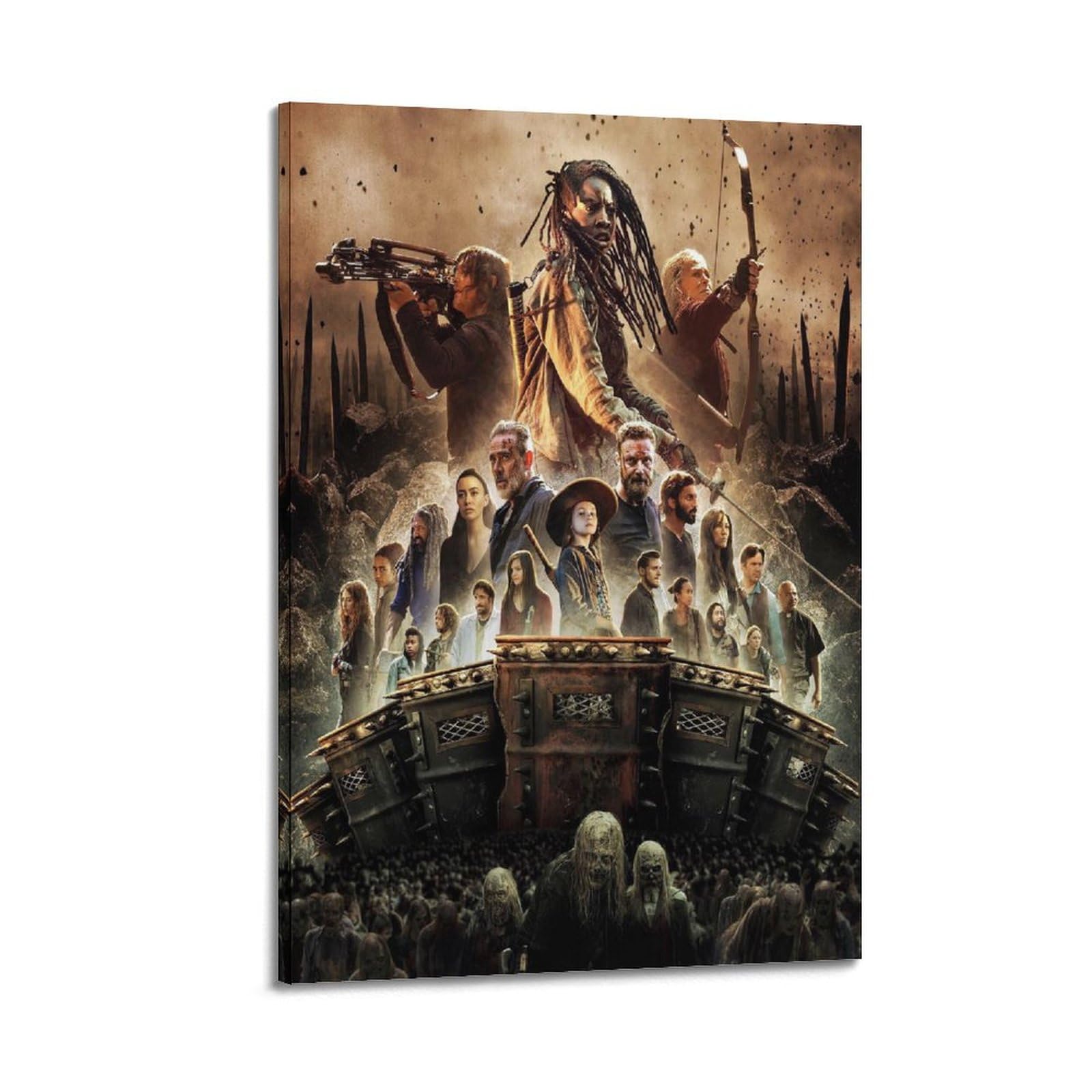 Affiche Toile The Walking Dead Terminus - Déco Murale Moderne 42x60 Cm Sans Cadre, Art Fan Série TV