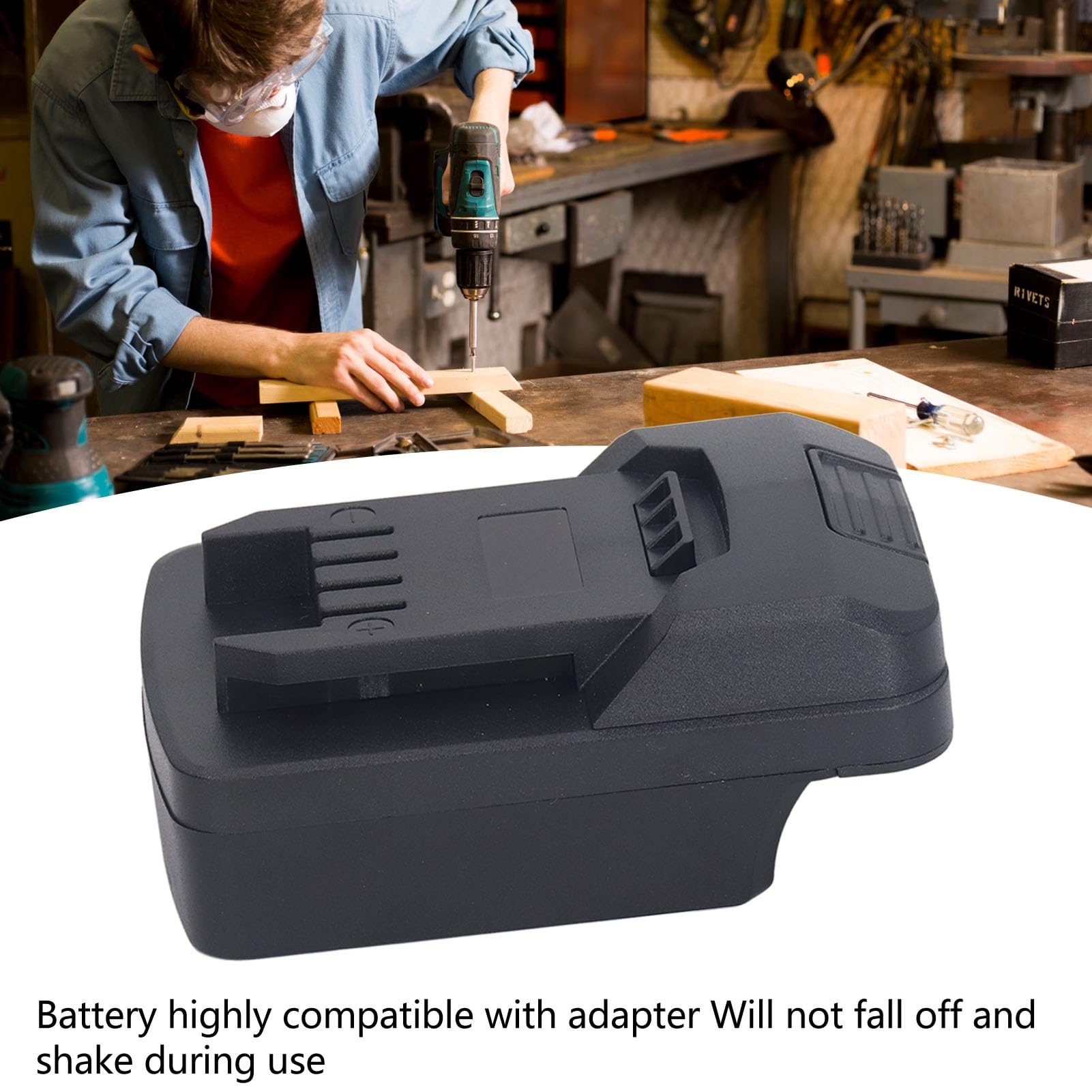 Adaptateur de Batterie pour 18V 20V, Hautement Compatible sans Chute pour Les Outils électriques au Lithium