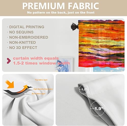 Miniatura 771 de Cenefas de cocina modernas con patrón de cobre marrón dorado para ventanas, cenefas opacas abstractas de marcas de arañazos y cortinas opacas