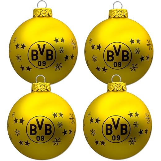 Borussia Dortmund Christmas Tree Balls Set of 4