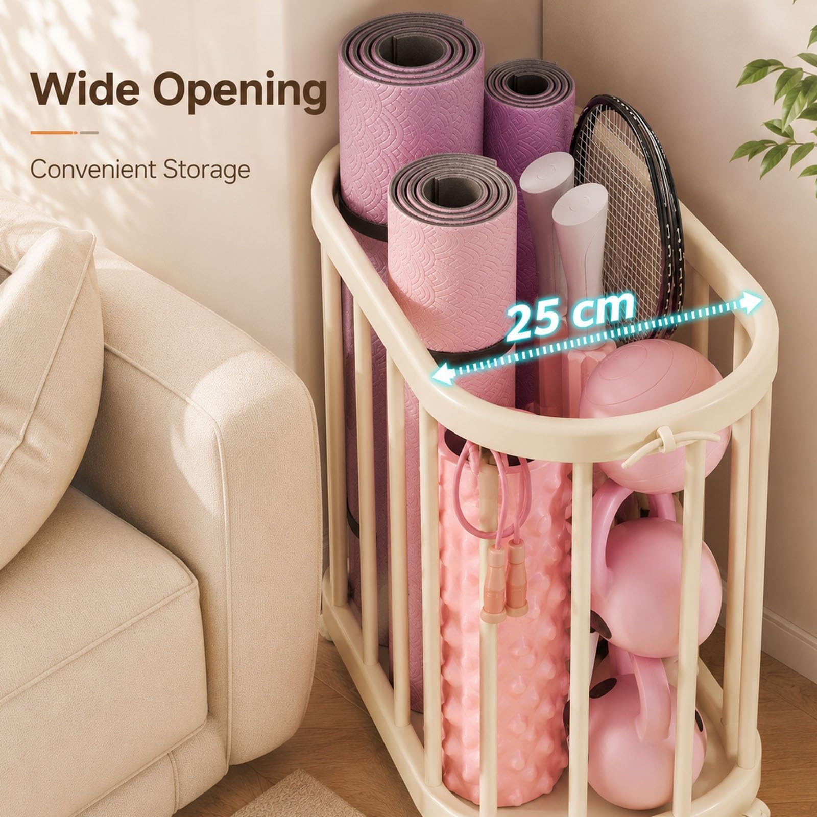 Cesta de Almacenamiento para Esterilla de Yoga, Soporte para Esterilla Yoga