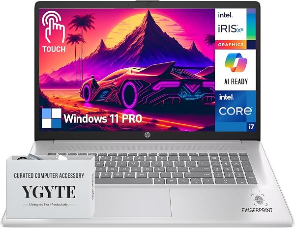 HP 17 Inch Laptop Touchscreen Computer, 17.3 HD+ Touch Screen Business Laptop PC, Intel Core i7, 64GB RAM 2TB SSD, Windo