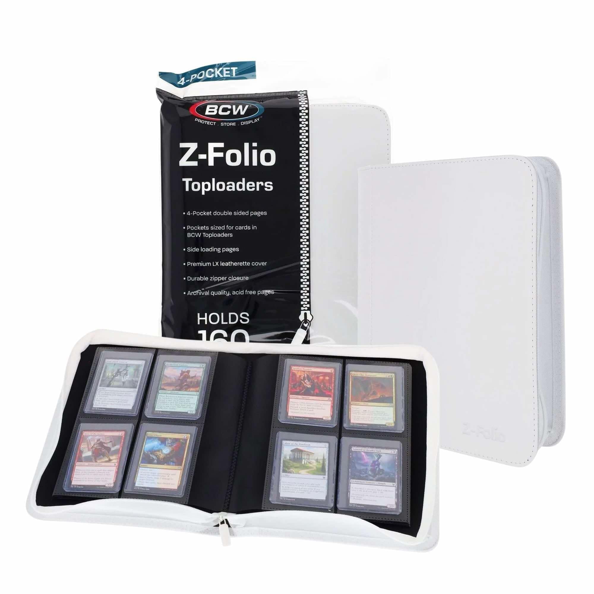 Amazon.com: BCW Z-Folio 4-Pocket LX Album – White | Holds 160