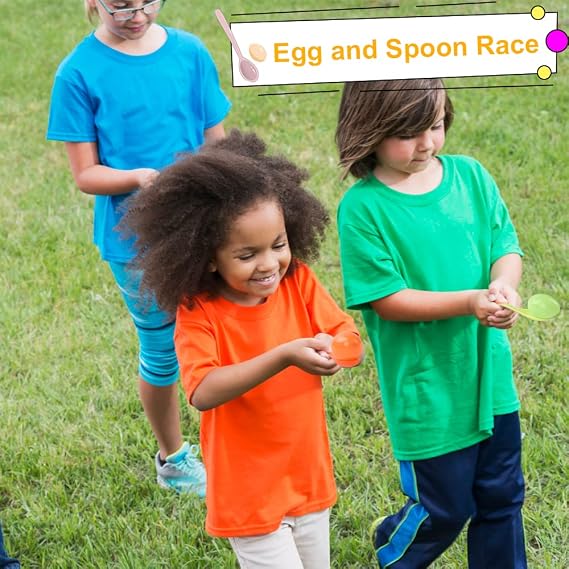 Flintronic 36/33/16/12PCS Sports Day Kit, Sack Racing Games, Outdoor Games, Egg and Spoon, Ring Toss Game, Medal and Whistles, Outdoor Sports for Kids