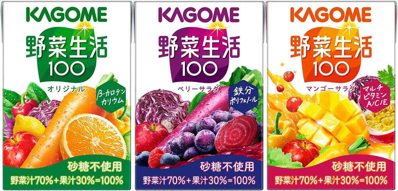 Kagome vegetable life 100 three assorted set 100mlX12 this