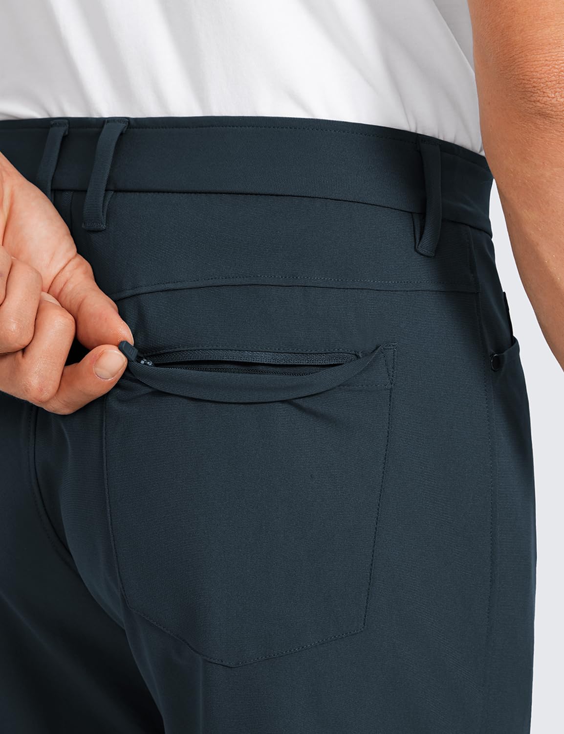 CRZ YOGA All Day Comfy Pantalon de Golf pour Homme à 5 Poches Séchage Rapide et Léger Étirement Travail Décontracté - 71 CM
