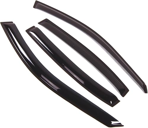 Tuningpros WD2-044 - Juego de 4 viseras para ventana (montaje exterior), deflector, protector de lluvia, compatible con Chevrolet Malibu 1997-2003