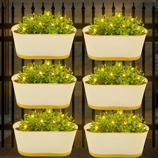 Aurelia Railing Planters 12 inches, Pack of 6