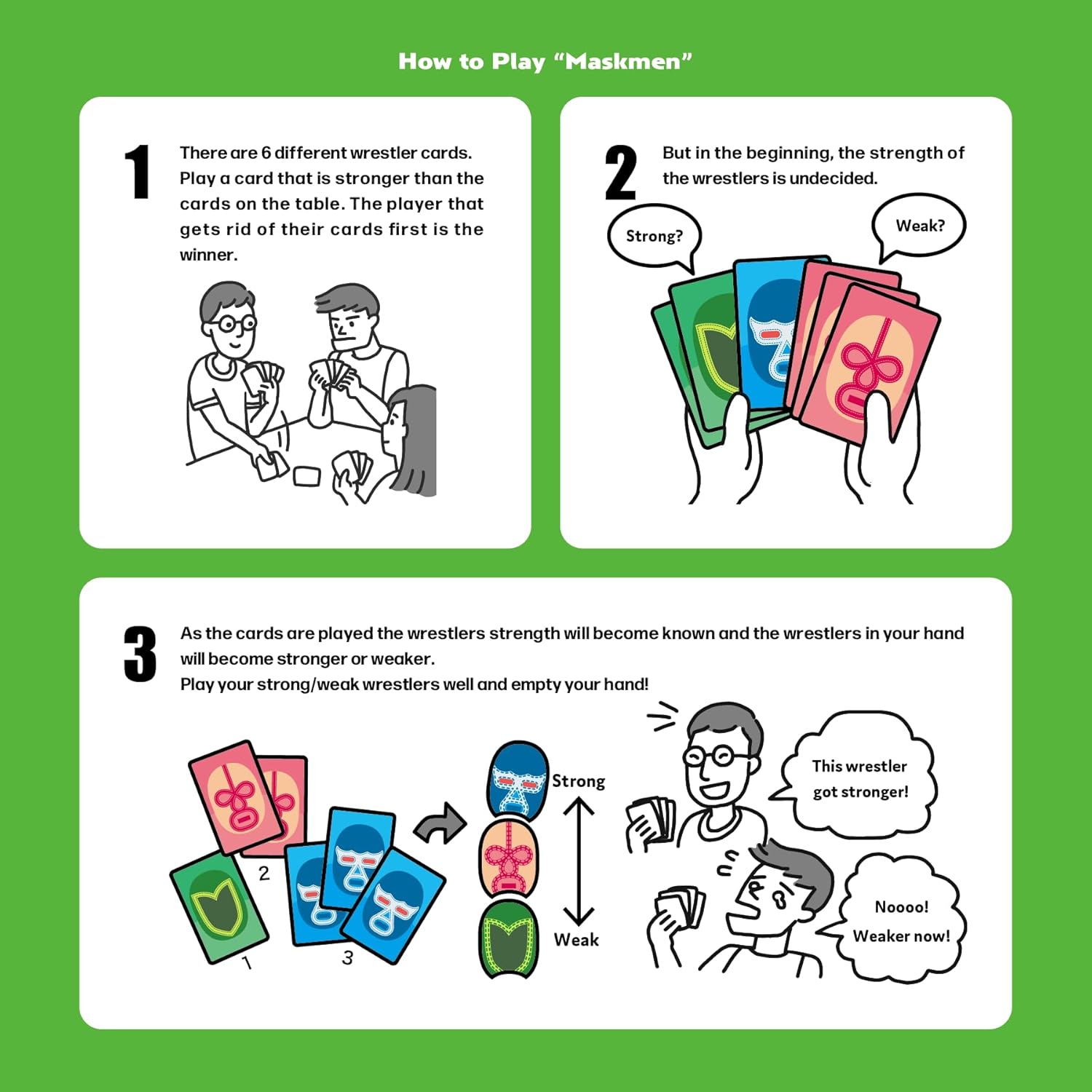 Oink Games Maskmen – Strategic Shedding Card Game | 2–6 Players | Ages 9+ | 20-Minute Portable Game