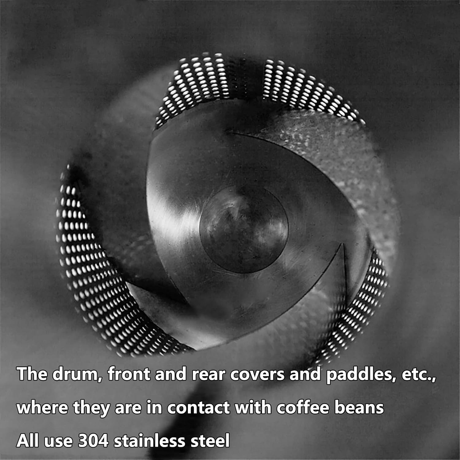 Electric Coffee Beans Roasting Machine Coffee Roaster Machine 304 Stainless Steel Household Gas Coffee Baking for Baking Coffee,Chestnut, Peanuts, Grain