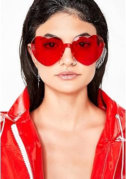 Party Wigs Wig Cap and Sunglass Set,Short Bob Hair Wigs Straight with Flat Bangs Synthetic Colorful Cosplay Daily Party Neon Wig for Women (Red)