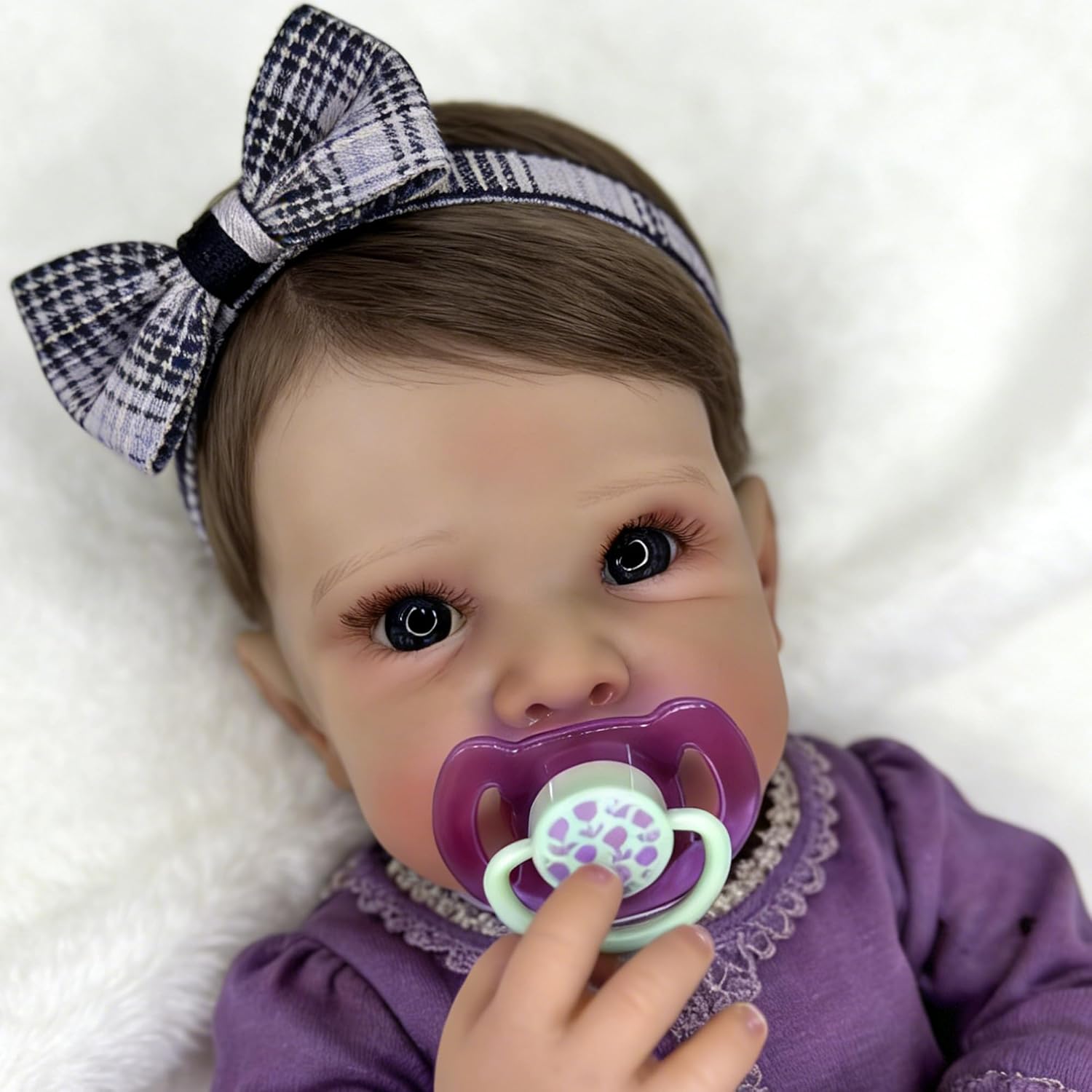 Magnetic Pacifiers 3 Piece Set for Reborn Baby Dolls Feeding Toy Accessories-Girl(Pink Heart, Rainbow, kiss me)